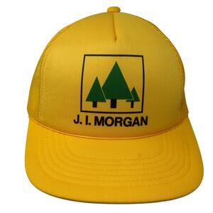 J.I. Morgan Snapback Trucker Hat Yellow One Size Adjustable Mesh Back That Hat